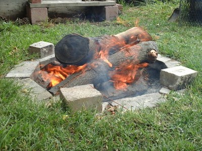 This is the backyard firepit, Fire is one way I celebrate Solstice