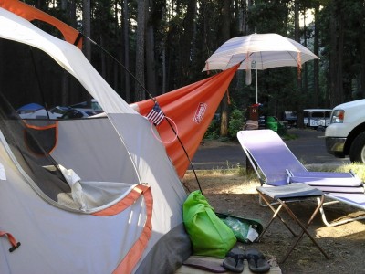 Our tent...next time one I can stand up in!