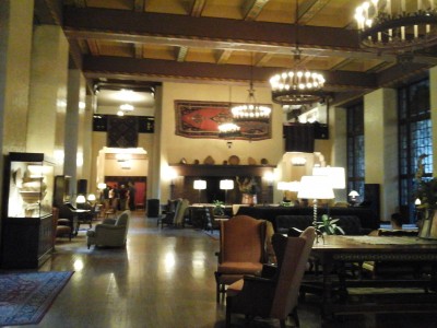 Looking across the lounge towards the dinning area