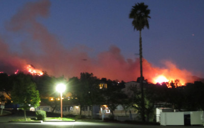 Catholic school in foreground