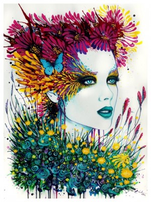 Svenja-Jodicke-brings-feminine-sensuality-to-this-portrait-painting-with-flowers-and-a-butterfly-643x856.jpg