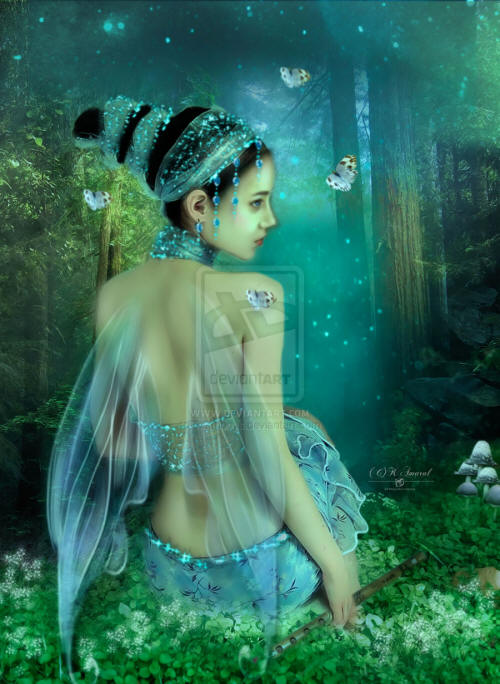 Fairy in woods
