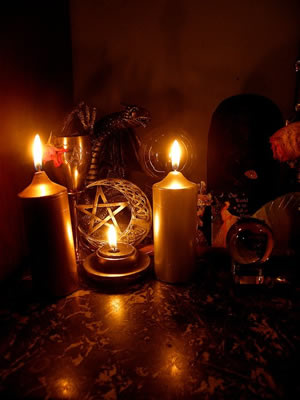 Wiccan altar photo by Wilhelmine-Lachmanová